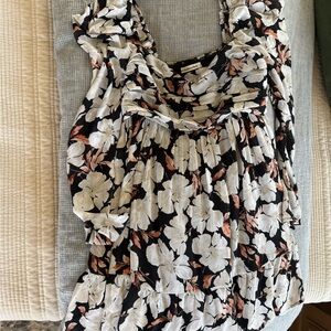 Floral Black and White Women's Mini dress